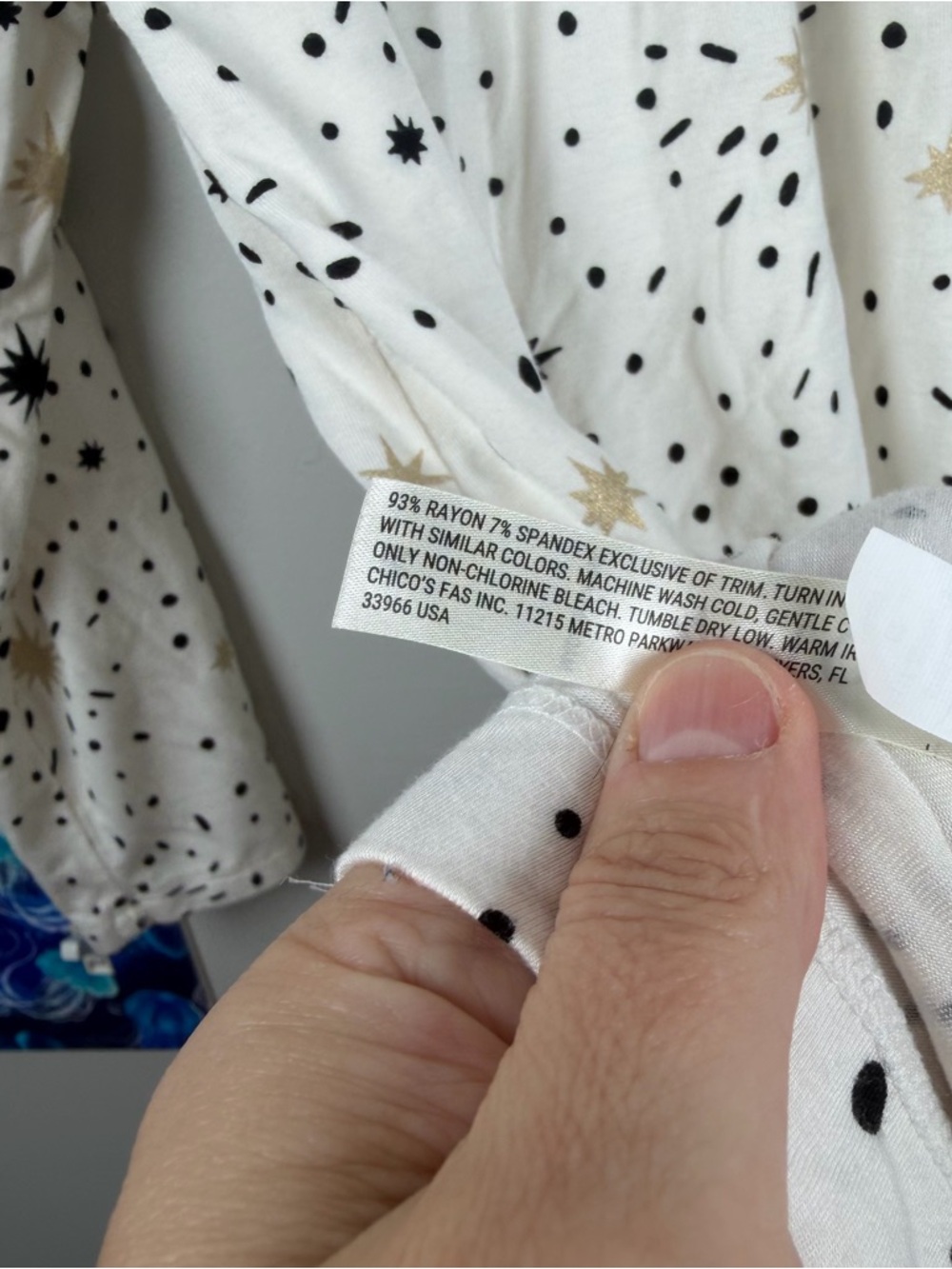 Soma Cool Nights Long Sleeve Nightgown, Stargazer Grand Medium Ivory Pajamas - Picture 12 of 12